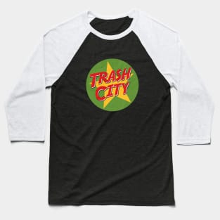 Trash City Sticker Baseball T-Shirt